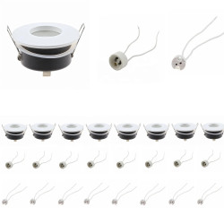 Joyinled Confezione da 10 Portalampade LED GU10 MR16 Impermeabili IP54
