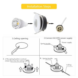 Joyinled Pack de 10 Porte-ampoules LED GU10 MR16 Étanches IP54