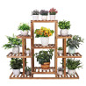 Soporte para plantas de madera resistente para uso exterior