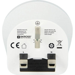 SKROSS World to UK Travel Adapter 7A BS Model