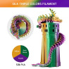 ERYONE Tricolour Silk PLA Filament 1.75MM with Printing Service -…
