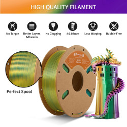ERYONE Tricolour Silk PLA Filament 1.75MM with Printing Service -…