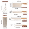 Set of 6 Stainless Steel Kitchen Knives with Universal Basket