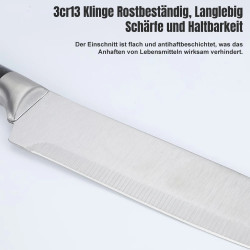 Cuchillo para cortar pan de acero inoxidable afilado y duradero