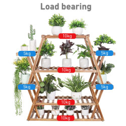 Multifunctional Wooden Plant Stand for Vases