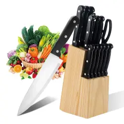 Set di coltelli da chef in acciaio inossidabile 2cr13 da 15 pezzi…
