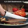 Chef's Knife Set of 2 Cr13 Stainless Steel 15 Pieces for Meat, Bread…