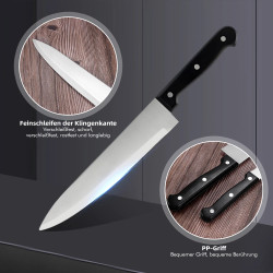 Chef's Knife Set of 2 Cr13 Stainless Steel 15 Pieces for Meat, Bread…