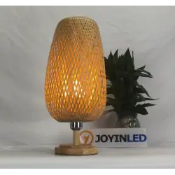 Joyinled Decorative Vintage Table Lamp with Rustic Wood Base, Night…