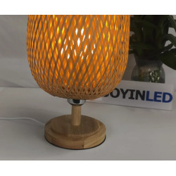 Joyinled Lampe de Bureau Décorative Vintage en Bois, Lumière de Nuit…